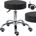 Adjustable Swivel Salon Stool - Round Chair for Beauty & Hairdressing - SuperSaverAU - view 2