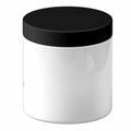 250g White PET Cosmetic Jar with Black Lid - 5 Pack for Creams & Makeup - SuperSaverAU - view 1