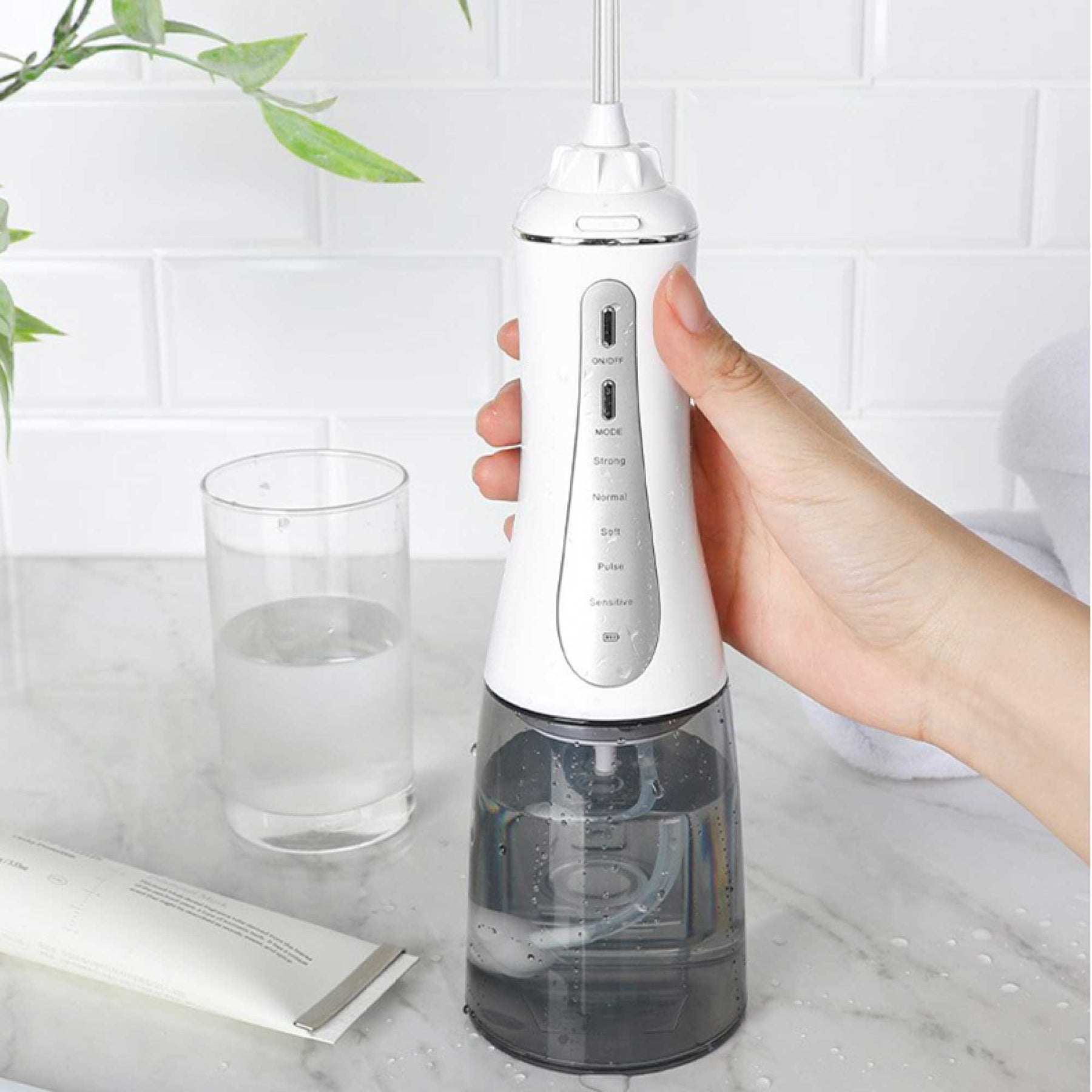 Portable Oral Irrigator 350ml - Rechargeable Water Dental Flosser with 5 Modes - SuperSaverAU - view 2