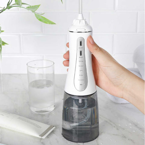 Portable Oral Irrigator 350ml - Rechargeable Water Dental Flosser with 5 Modes - SuperSaverAU - view 2