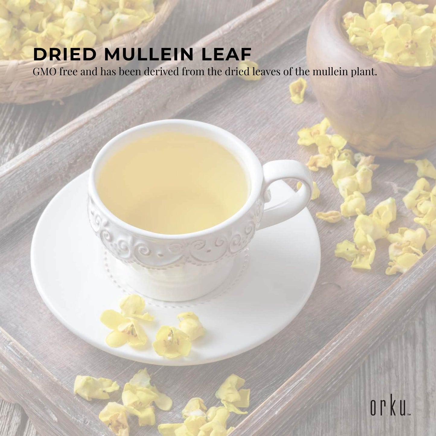 400g Organic Mullein Leaf - Dried Herbal Verbascum Thapsis