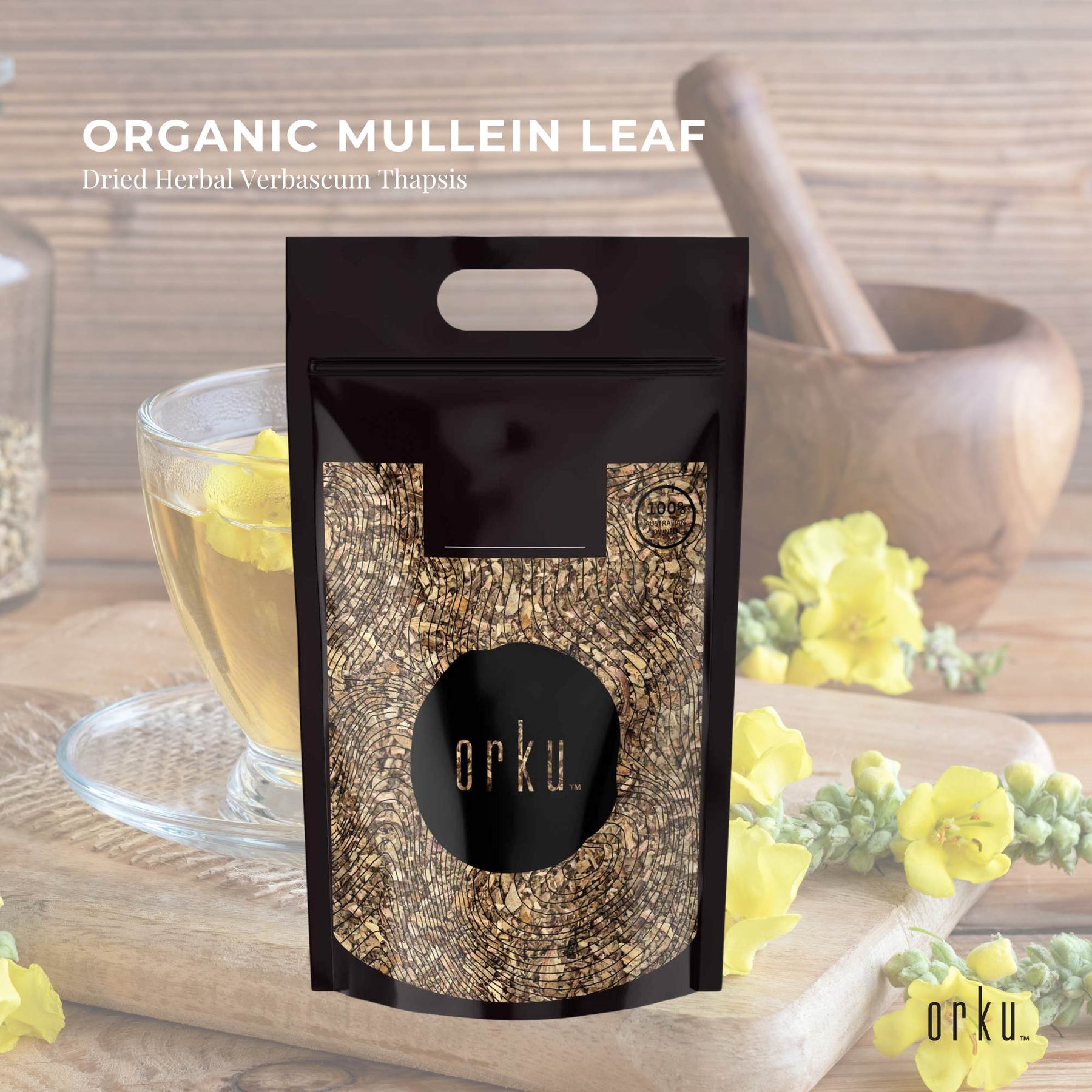 1Kg Organic Mullein Leaf - Dried Herbal Verbascum Thapsis - SuperSaverAU - view 2