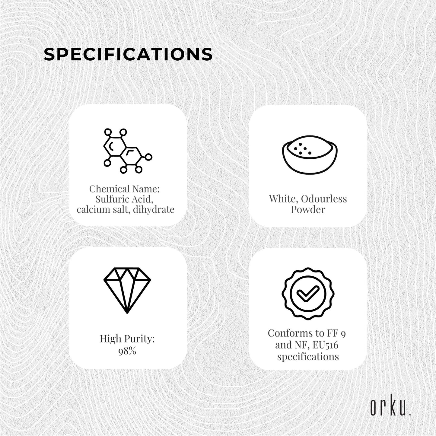 Calcium Sulphate Gypsum Powder Bucket 5Kg - Food Grade Hydrous Sulfate