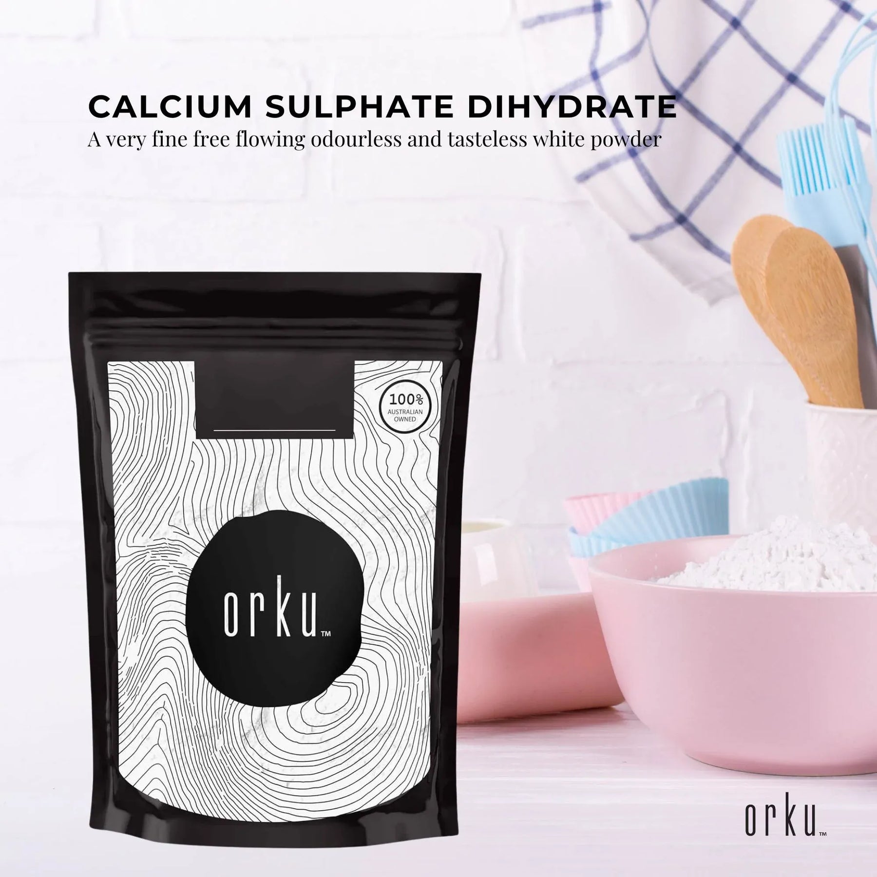 Calcium Sulphate Gypsum Powder 400g - Food Grade Hydrous Sulfate