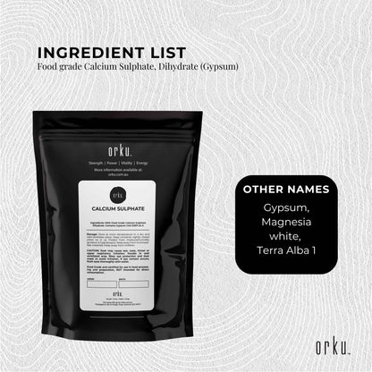 Calcium Sulphate Gypsum Powder 1Kg - Food Grade Hydrous Sulfate