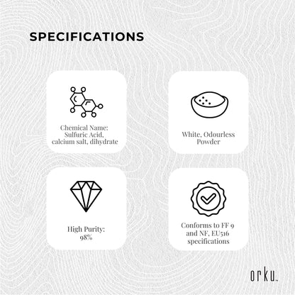 Calcium Sulphate Gypsum Powder 2Kg - Food Grade Hydrous Sulfate