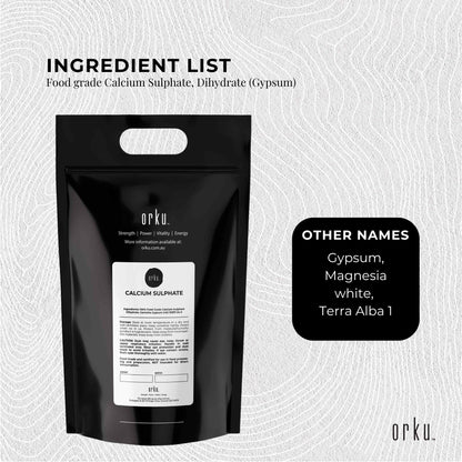 Calcium Sulphate Gypsum Powder 5Kg - Food Grade Hydrous Sulfate