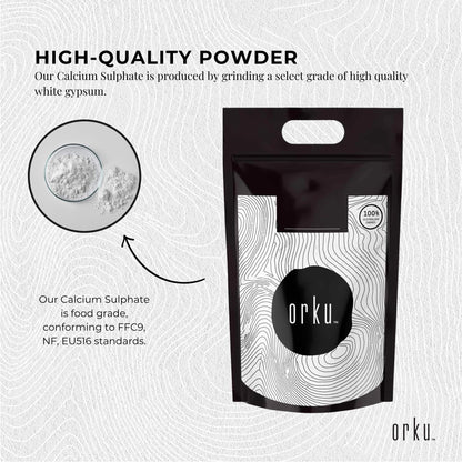 Calcium Sulphate Gypsum Powder 5Kg - Food Grade Hydrous Sulfate