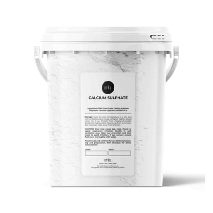 Calcium Sulphate Gypsum Powder Bucket 1Kg - Food Grade Hydrous Sulfate