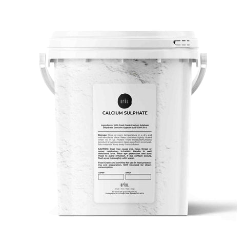 Calcium Sulphate Gypsum Powder Bucket 1Kg - Food Grade Hydrous Sulfate - SuperSaverAU - view 1