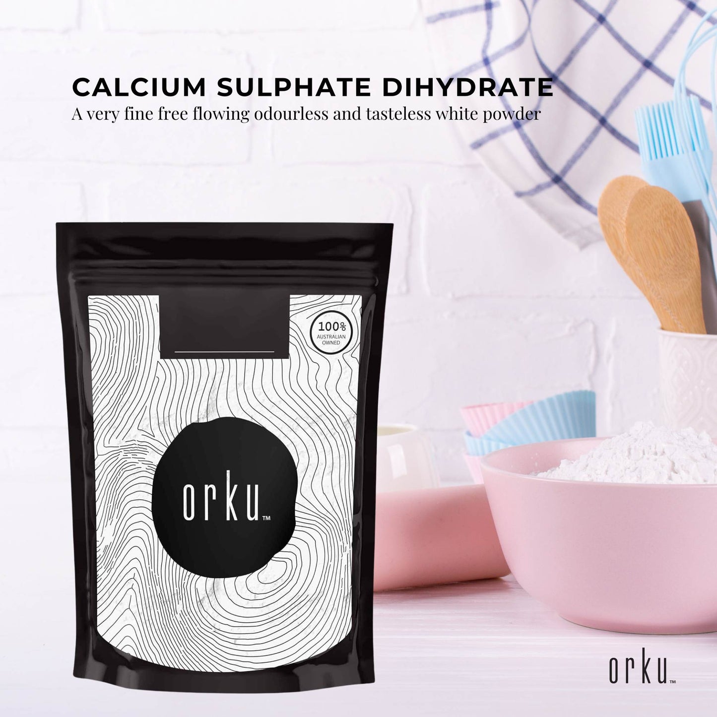 Calcium Sulphate Gypsum Powder 100g - Food Grade Hydrous Sulfate