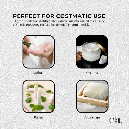 Orku Menthol Crystals 400g - USP Grade L-Menthol Mint Flakes