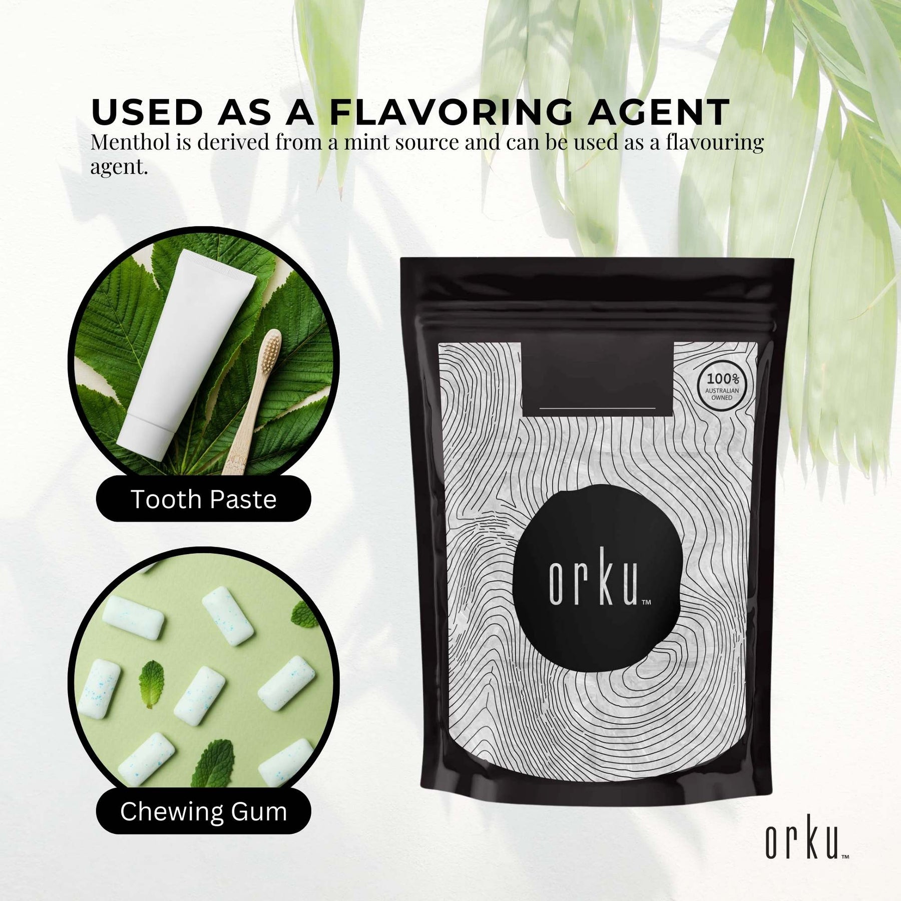 Orku 1Kg USP Grade Menthol Crystals - L-Menthol Mint Flakes - SuperSaverAU - view 4