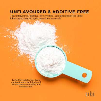 Orku Creatine Monohydrate Powder – 200 Mesh Micronised | 20Kg | 99.9% Purity