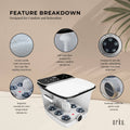 Foot Spa Automatic Water Heating Massager - Electric Pedicure Bath - SuperSaverAU - view 4