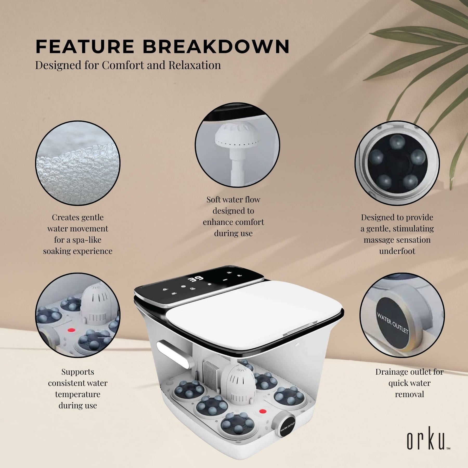 Foot Spa Automatic Water Heating Massager - Electric Pedicure Bath - SuperSaverAU - view 4