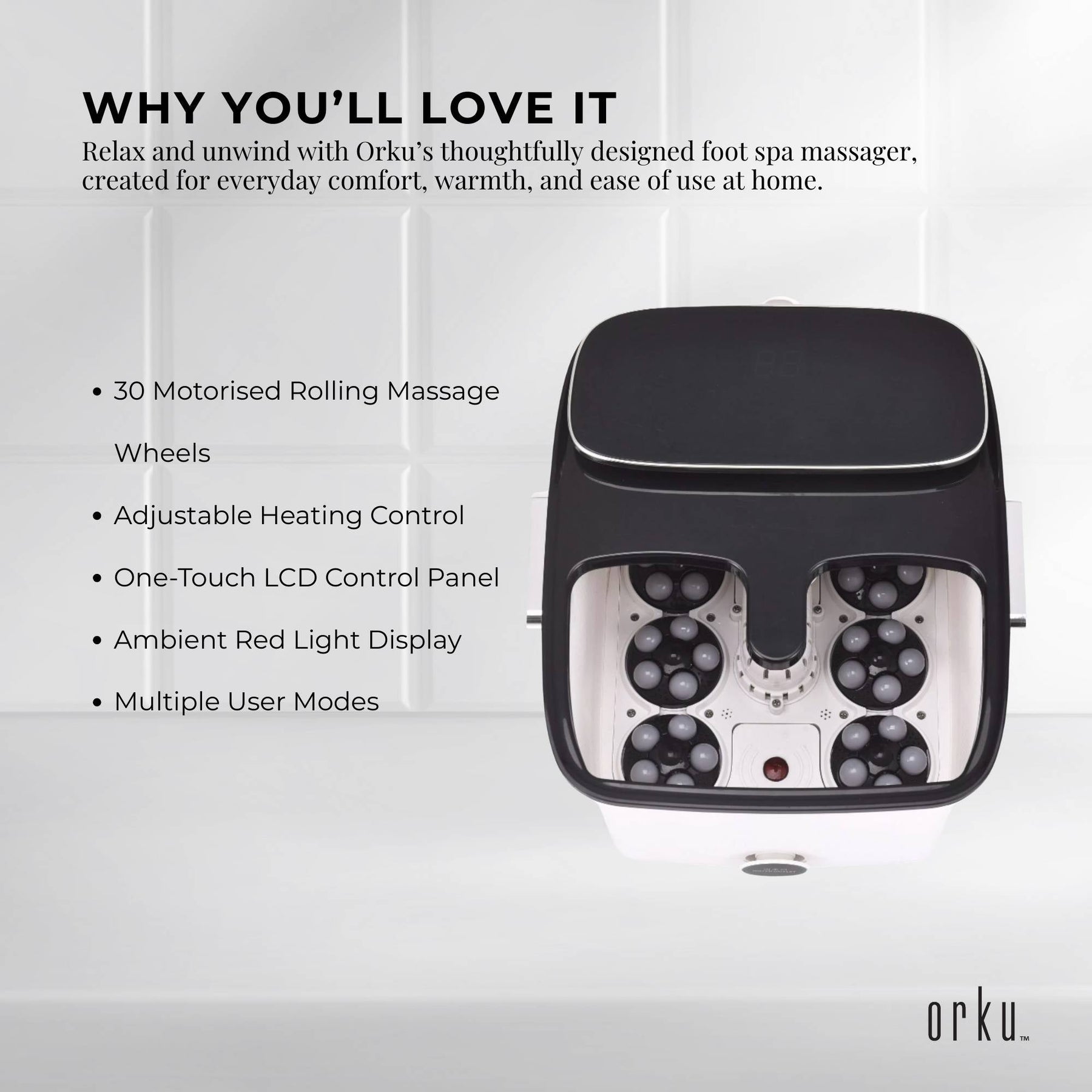 Foot Spa Automatic Water Heating Massager - Electric Pedicure Bath - SuperSaverAU - view 5