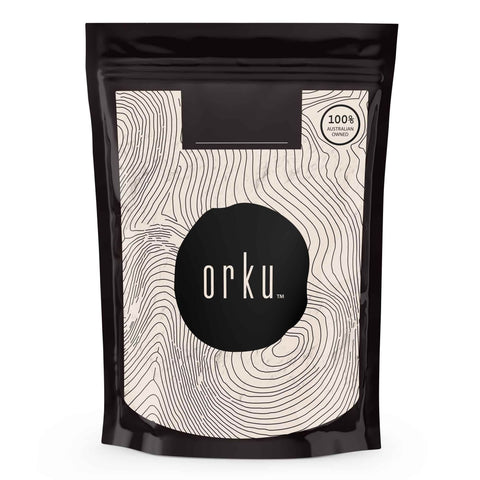 Orku Native WPI Whey Protein Isolate 1kg Unflavoured Australian Made Bag