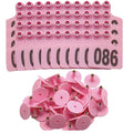 100x Small Pink Numbered Cattle Ear Tags 5x4cm for Livestock Identification - SuperSaverAU - view 1
