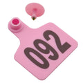 100x Small Pink Numbered Cattle Ear Tags 5x4cm for Livestock Identification - SuperSaverAU - view 2