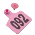 Cattle Numbered Ear Tags 1-100 Set - Medium Pink 6x7cm for Livestock - SuperSaverAU - view 3