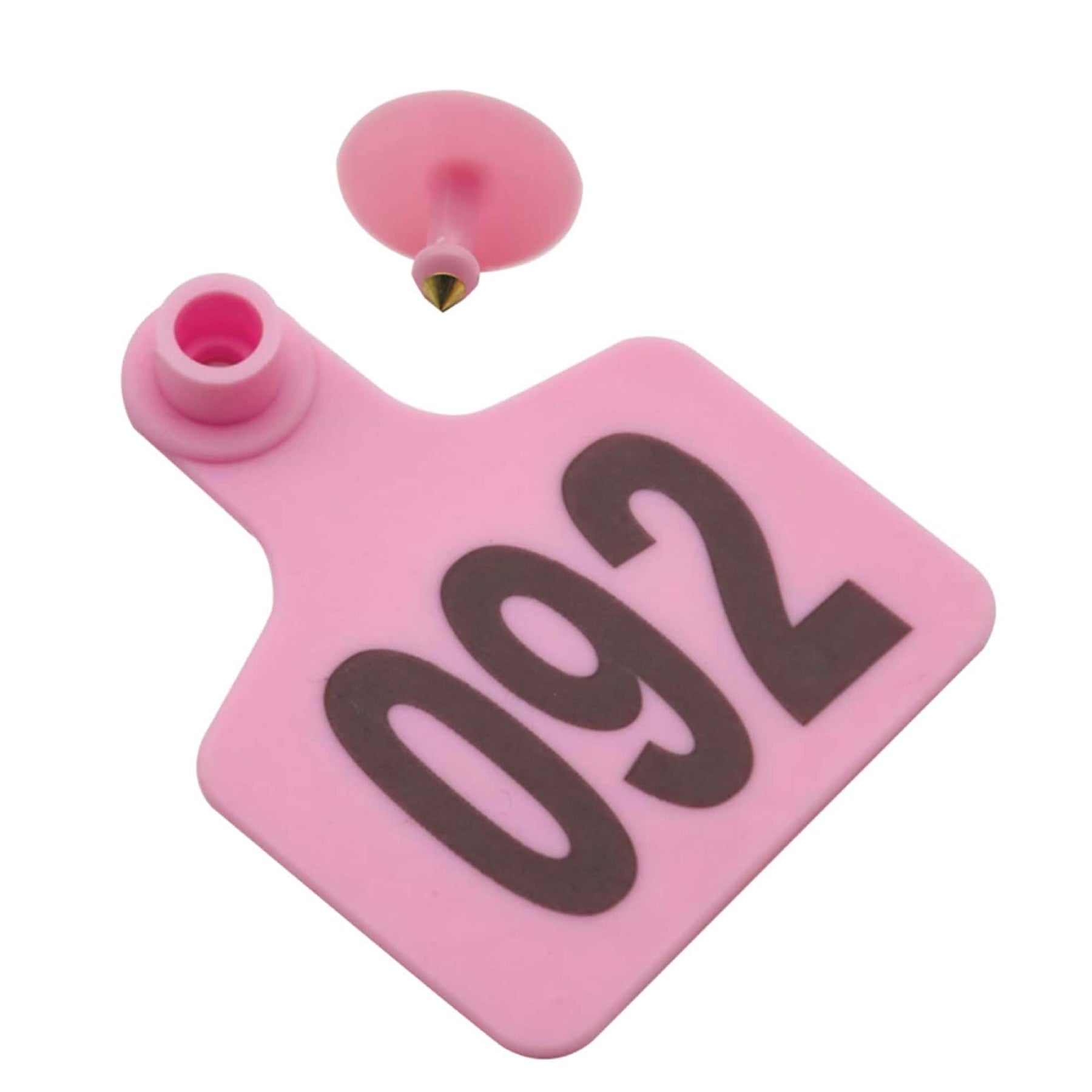 Cattle Numbered Ear Tags 1-100 Set - Medium Pink 6x7cm for Livestock - SuperSaverAU - view 3
