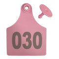 Pink Large Cattle Ear Tags 1-100 Set - 7x10cm for Livestock Identification - SuperSaverAU - view 2