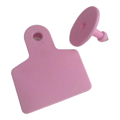 Cattle Ear Tags 100x Small Pink Blank 5x4cm for Sheep Pig Livestock