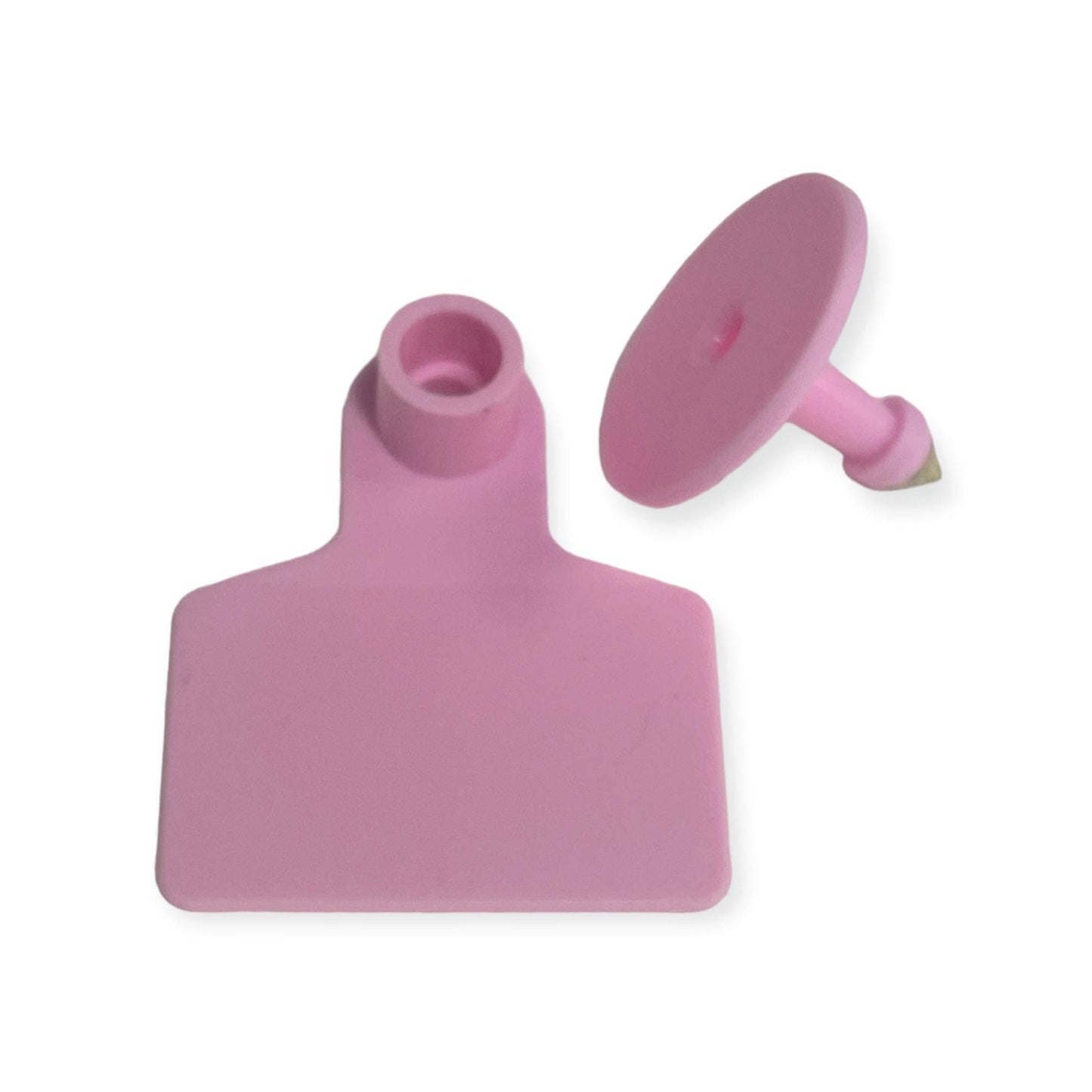 Cattle Ear Tags 100x Medium Pink Blank 6x7cm for Livestock Tagging
