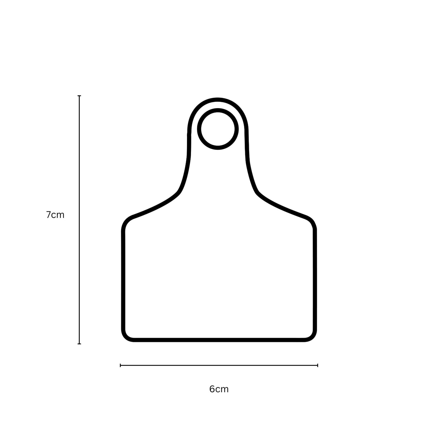 Cattle Ear Tags 100x Medium Pink Blank 6x7cm for Livestock Tagging