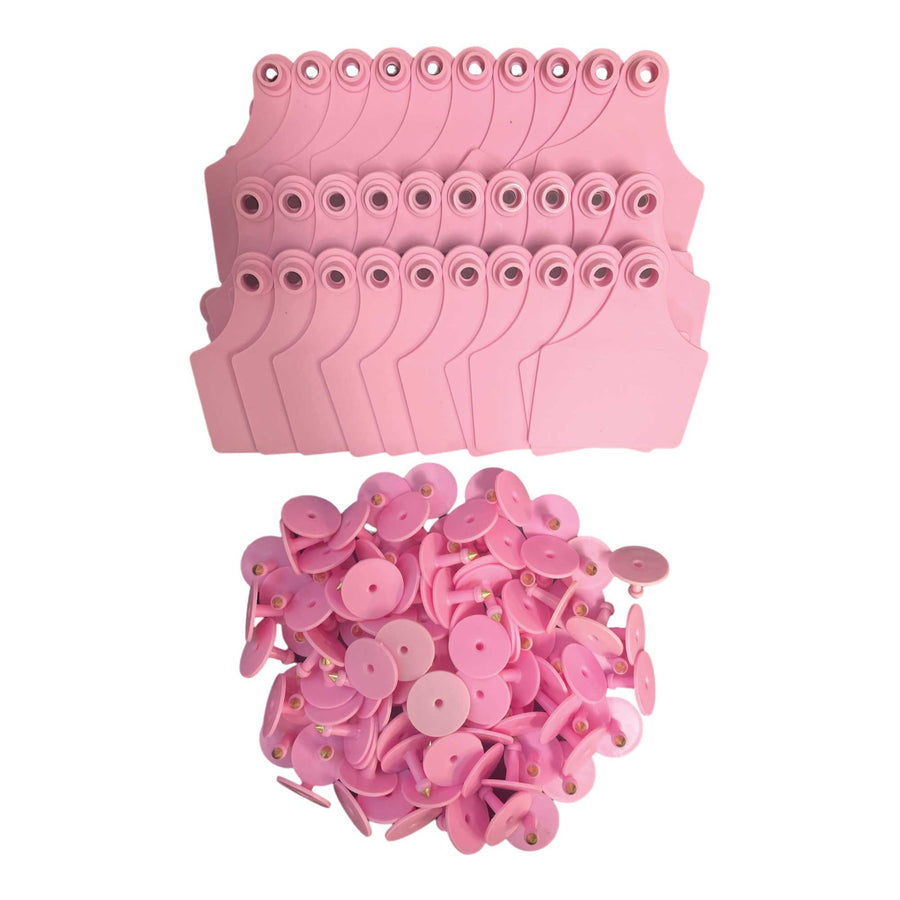 Cattle Ear Tags 100x Large Pink Blank 7x10cm for Livestock Tagging - SuperSaverAU - view 1