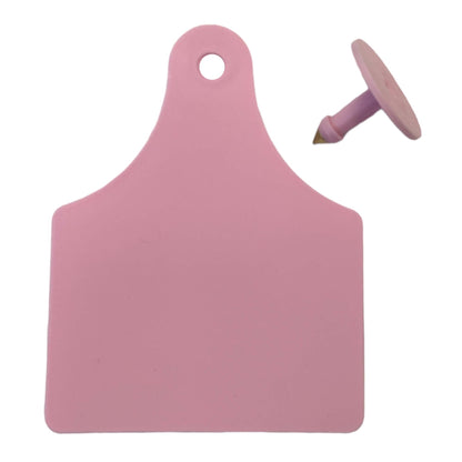 Cattle Ear Tags 100x Large Pink Blank 7x10cm for Livestock Tagging