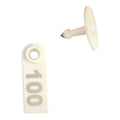 Numbered Mini Ear Tag Set 1-100 - 5x2cm White Cattle Sheep Pig Livestock - SuperSaverAU - view 2