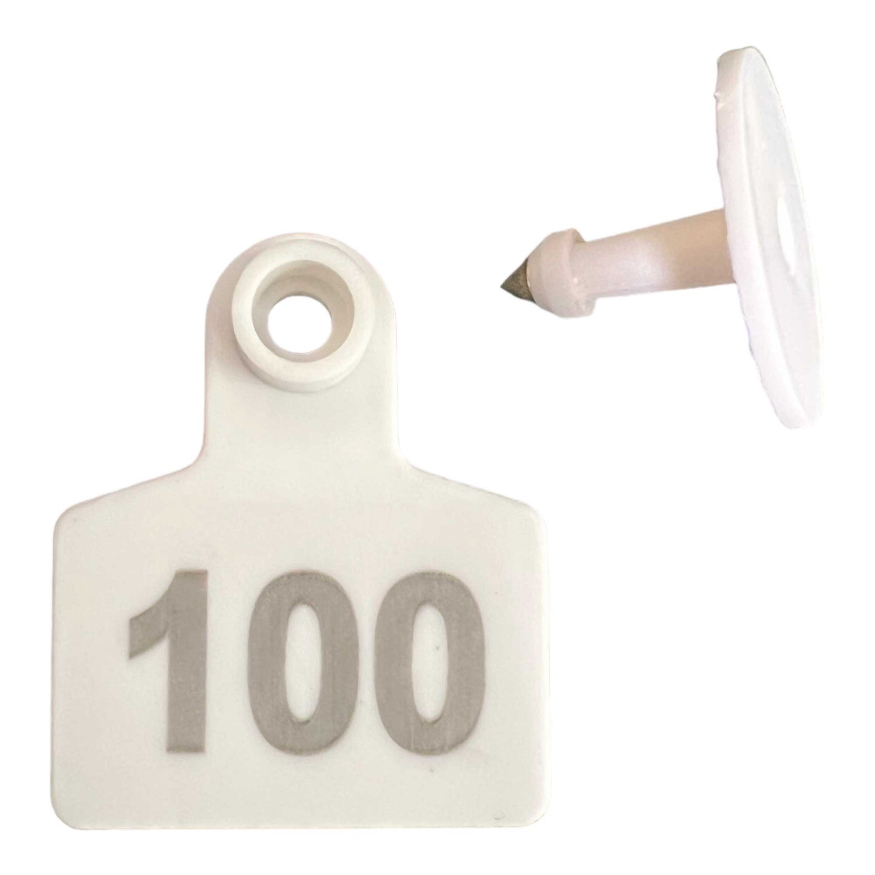 Cattle Ear Tags 1-100 Set - Small White 5x4cm for Goats, Pigs, Livestock - SuperSaverAU - view 2