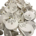 Round White Cattle Ear Tags 1-100 for Livestock, Pigs, Sheep, Goats - SuperSaverAU - view 2