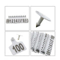 Cattle Number Ear Tags 1-100 Set - XL White 7x10cm for Livestock - SuperSaverAU - view 5