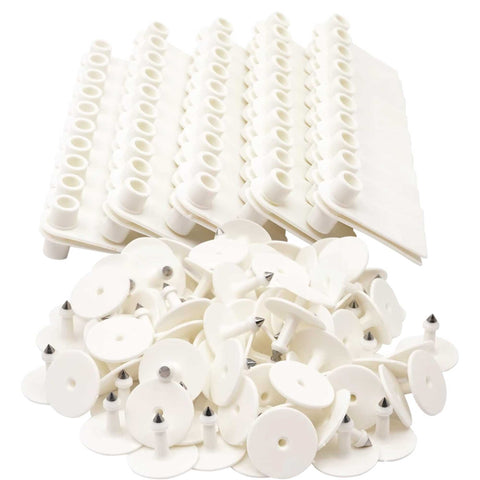 Cattle Ear Tags 100x Mini White 5x2cm Blank Labels for Livestock - SuperSaverAU - view 1