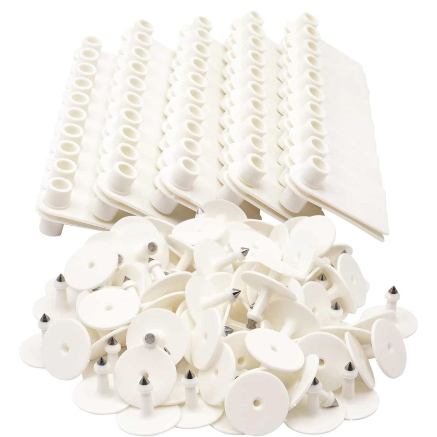 Cattle Ear Tags 100x Mini White 5x2cm Blank Labels for Livestock - SuperSaverAU - view 1