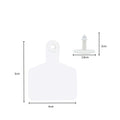 Premium White Cattle Ear Tags Small Blank Set - 100pcs, 5 x 4cm