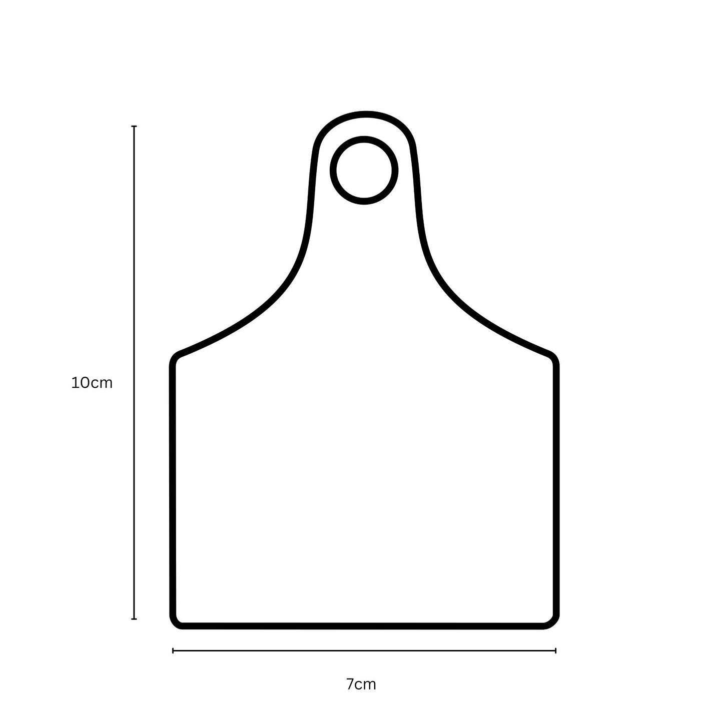 100x Large White Cattle Ear Tags 7x10cm for Livestock Management