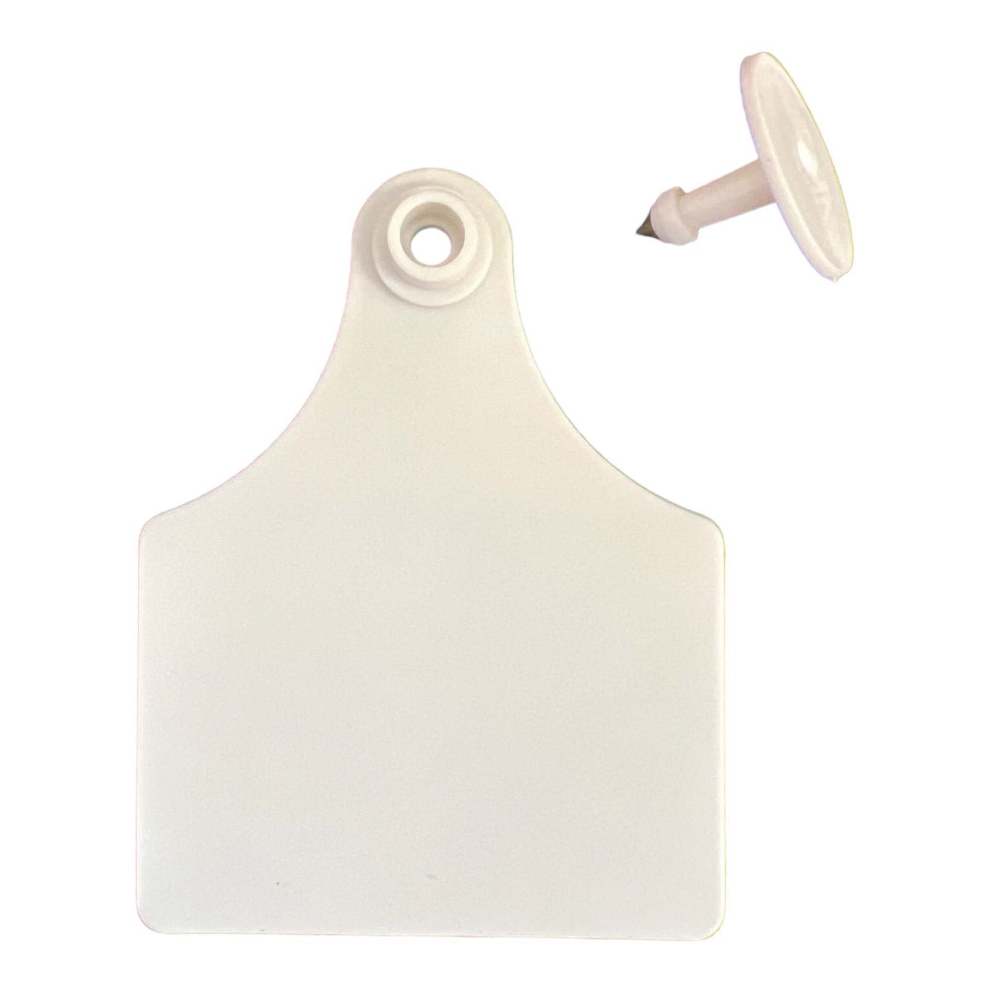 100x Large White Cattle Ear Tags 7x10cm for Livestock Management