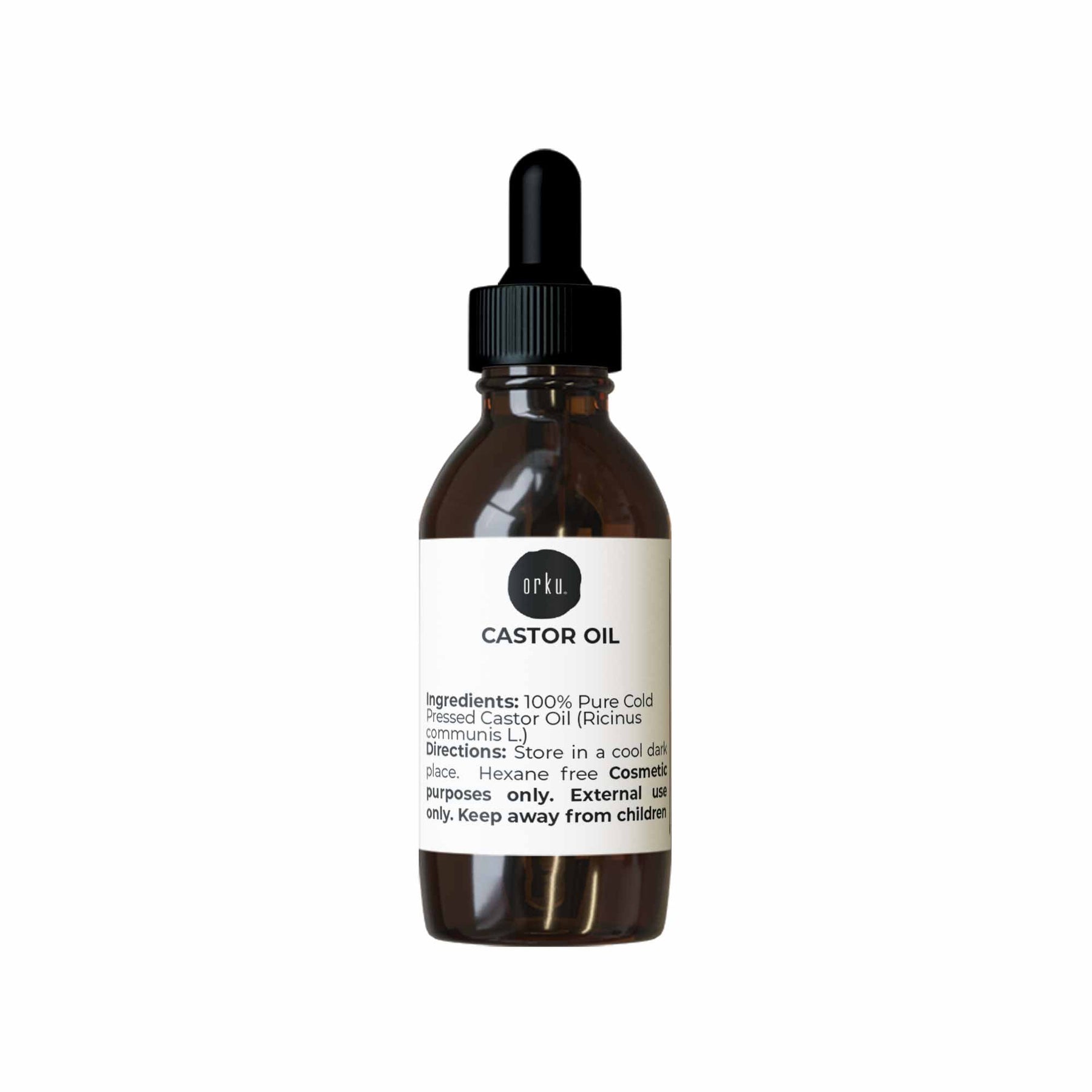 Orku Hexane Free Cold Pressed Virgin Castor Oil 25ml with Dropper - SuperSaverAU - view 1