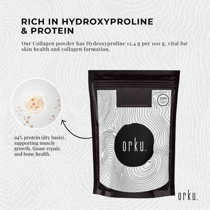 400g Collagen Powder - Bovine Hydrolysate Protein Peptide Supplement Unflavoured