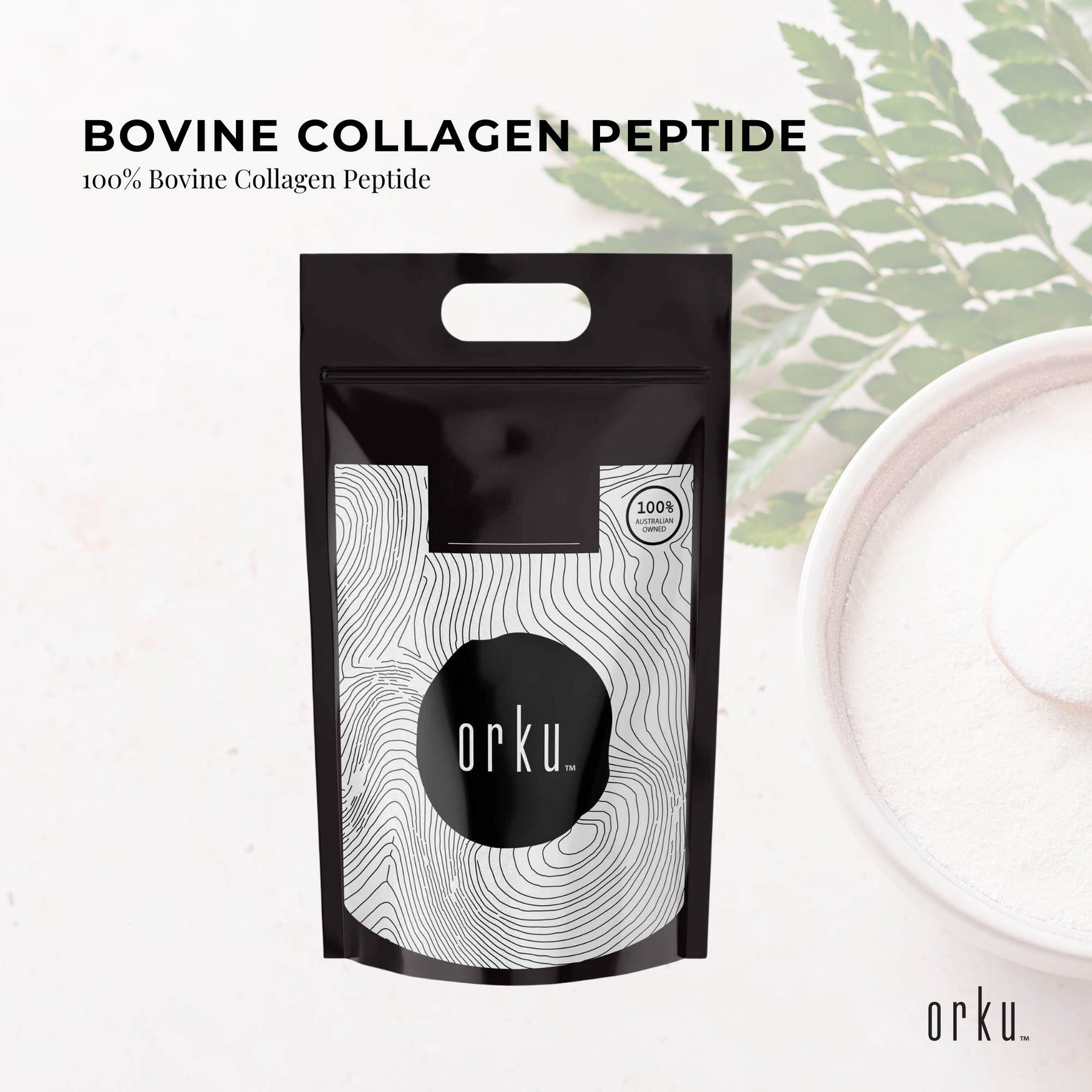 Orku 20Kg Bovine Collagen Hydrolysate Protein Peptide Supplement Unflavoured - SuperSaverAU - view 2