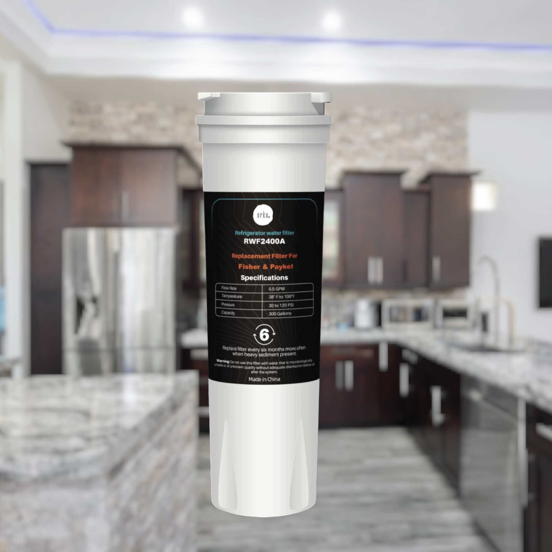Orku Fridge Water Filter Cartridge for Fisher & Paykel RWF2400A 836848 836860 - SuperSaverAU - view 2
