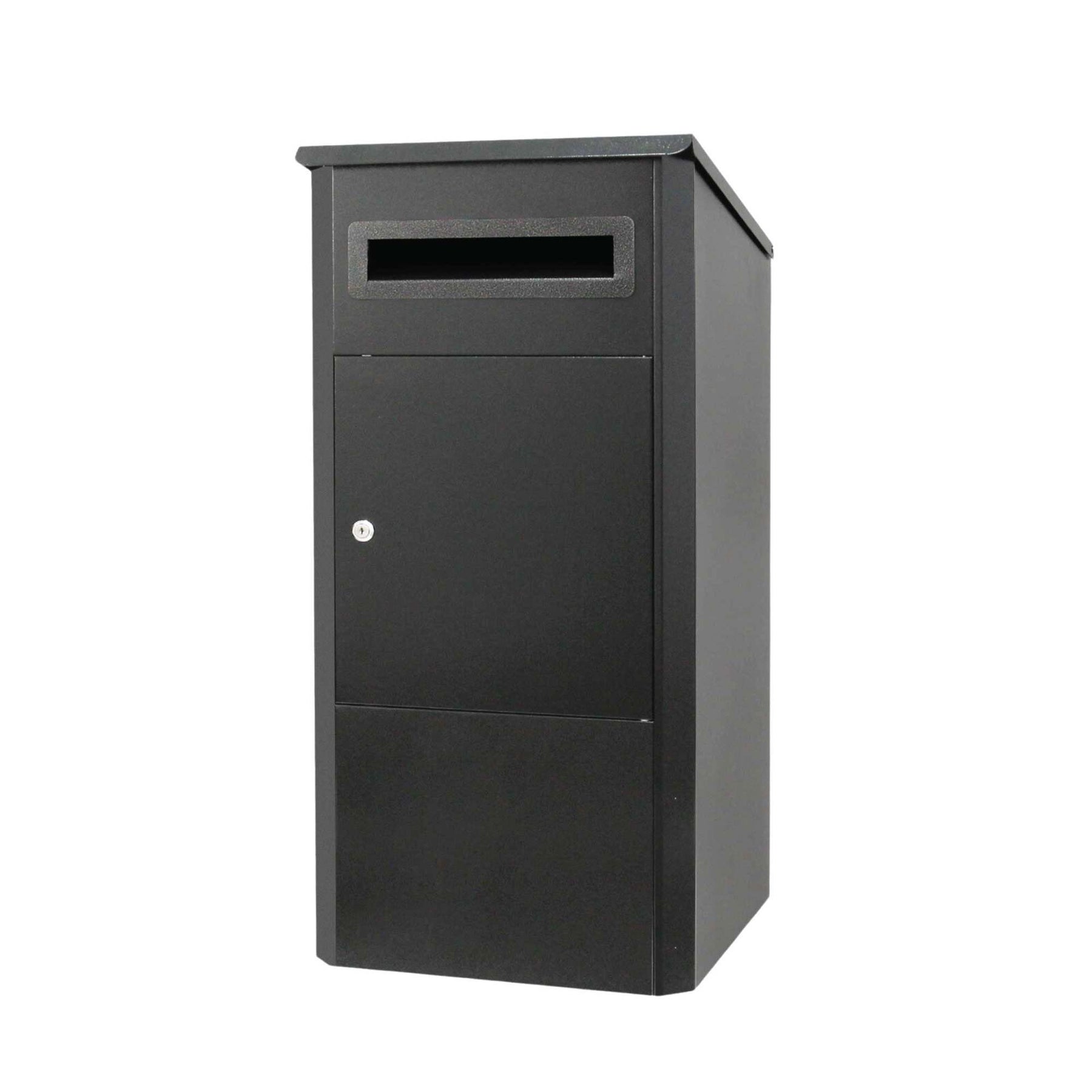 Lockable Parcel Delivery Box - Secure Home Package Locker 38x38x90cm Black - SuperSaverAU - view 1
