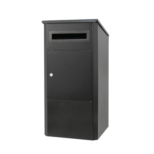Parcel Delivery Drop Box Mailbox - Secure Home Package Locker 38x38x90cm Black