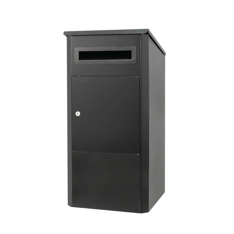 Lockable Parcel Delivery Box - Secure Home Package Locker 38x38x90cm Black - SuperSaverAU - view 1