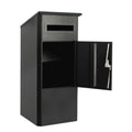 Lockable Parcel Delivery Box - Secure Home Package Locker 38x38x90cm Black - SuperSaverAU - view 2