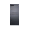 Lockable Parcel Delivery Box - Galvanised Steel, 41.5x38.5x102.5cm, Dual Access - SuperSaverAU - view 1